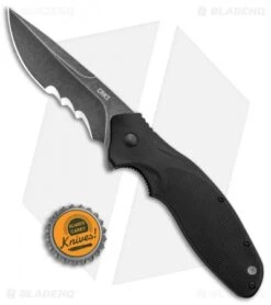CRKT Shenanigan Spring Assist Knife Black/Veff Serration (3.4" Black SW) K800KKP -CRKT Knives Store CRKT Shenanigan LL Black Black SW Veff Serr K800KKP BHQ 124724 jr bottlecap