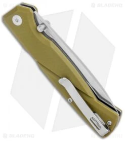CRKT Steigerwalt Kova Front Lock Knife OD Green GFN (3.5" Satin) 6434 -CRKT Knives Store CRKT Steigerwalt Kova Front Lock OD Green GRN Satin 6434 BHQ 126215 jr side