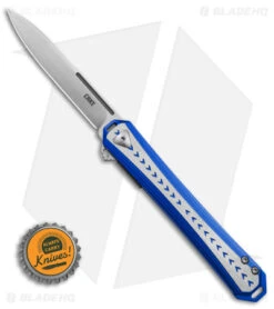 CRKT Stickler Liner Lock Assisted Flipper Knife Blue Aluminum (3.4" Satin) -CRKT Knives Store CRKT Stickler LL Assisted Flipper Knife Blue Aluminum 2in Satin BHQ 145866 td size