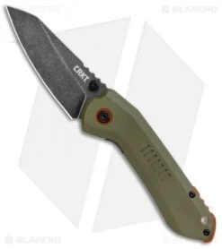 CRKT Schwarz Overland Frame Lock Knife OD Green G10 (2.99" Stonewash) 6280 -CRKT Knives Store CRKT Swarz Overland FL OD Green G 10 Black SW 6280 BHQ 103632 jr