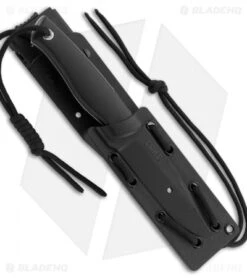 CRKT TSR Terzuola Survival Rescue Fixed Blade Knife Black GFN (4.3" Satin ) 2061 -CRKT Knives Store CRKT T SR Terzuola survival rescue black GFN satin 2061 BHQ 51818 er spine