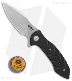 CRKT Ochs Terrestrial Liner Lock Knife Black G-10 (3.3" Satin) 5370 -CRKT Knives Store CRKT Terrestrial Black G10 satin BHQ 76680 er bottlecap