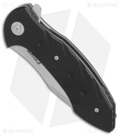 CRKT Ochs Terrestrial Liner Lock Knife Black G-10 (3.3" Satin) 5370 -CRKT Knives Store CRKT Terrestrial Black G10 satin BHQ 76680 er spine