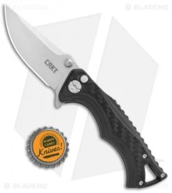 CRKT Tighe BT Fighter Compact Plunge Lock Knife Black GRN (2.875" SW) 5220 -CRKT Knives Store CRKT Tighe BT Fighter Compact Plunge Lock Black GRN SW 5220 BHQ 103933 jr bottlecap