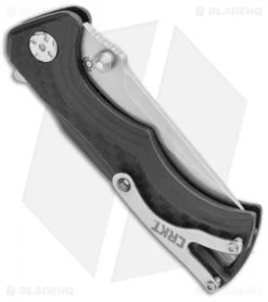 CRKT Tighe BT Fighter Compact Plunge Lock Knife Black GRN (2.875" SW) 5220 -CRKT Knives Store CRKT Tighe BT Fighter Compact Plunge Lock Black GRN SW 5220 BHQ 103933 jr side