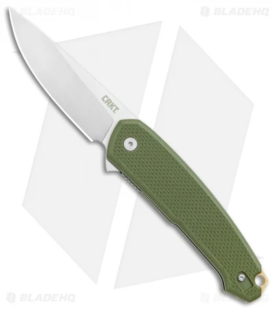 CRKT Vox Tueto Spring Assisted Flipper Knife OD Green G-10 (3.3" Satin) 5325 1 CRKT Vox Tueto Spring Assisted Flipper Knife OD Green G-10 (3.3" Satin) 5325