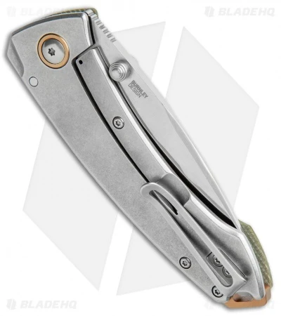 CRKT Exclusive Burnley Tuna Frame Lock Knife Green Micarta (3.3" Satin S35VN) 3 CRKT Exclusive Burnley Tuna Frame Lock Knife Green Micarta (3.3" Satin S35VN) - Image 3