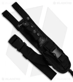 CRKT Ultima Tactical Fixed Blade Knife Black GFN (4.8" Gray Serr) 2125 -CRKT Knives Store CRKT Ultima Tactical GFN Gray Serr 2125 BHQ 49845 jr sheath