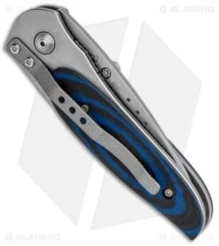 CRKT Viele Mini Wasp Liner Lock Knife Black/Blue G-10 (2.5" Bead Blast) 8001 -CRKT Knives Store CRKT Viele Mini Wasp LL Black Blue G 10 BB 8001 BHQ 85976 jr side