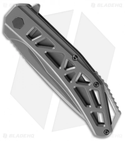 CRKT Gusset Frame Lock Knife Gray (3.5" Gray) K330GGP 2 CRKT Gusset Frame Lock Knife Gray (3.5" Gray) K330GGP - Image 2