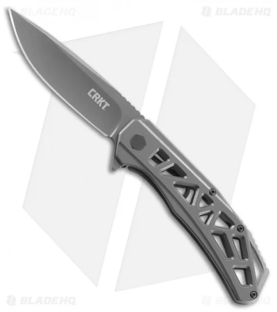 CRKT Gusset Frame Lock Knife Gray (3.5" Gray) K330GGP 1 CRKT Gusset Frame Lock Knife Gray (3.5" Gray) K330GGP