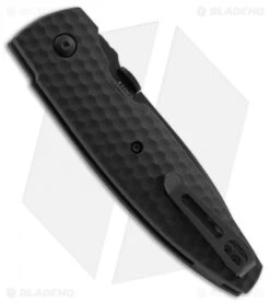 CRKT Lucas Burnley Aux Liner Lock Folding Knife Black (3.25" Black Serr)1221K -CRKT Knives Store CRKT lucas burnley aux black black 1221K BHQ 51816 er side