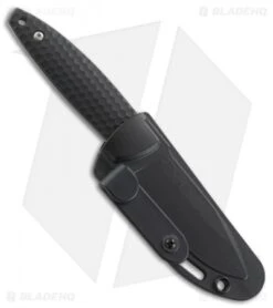 CRKT Lucas Burnley Aux Fixed Blade Knife Black (3.5" Satin) 1200 -CRKT Knives Store CRKT lucas burnley aux black satin 1200 BHQ 51813 er sheath