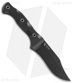 CRKT Rakkasan "Forged By War" Fixed Blade Knife Black G-10 (4.8" Black) 1520 -CRKT Knives Store CRKT rakkasan forged by war black G10 black 1520 BHQ 51817 er side