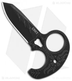 CRKT Tecpatl "Forged By War" Fixed Blade Push Dagger (3.3" Black) 2261