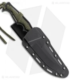 CRKT Tighe Breaker Fixed Blade Knife Green Paracord (4.25" Black Stonewash)1110 -CRKT Knives Store CRKT tighe breaker green paracord black stonewash 1110 BHQ 51812 er sheath