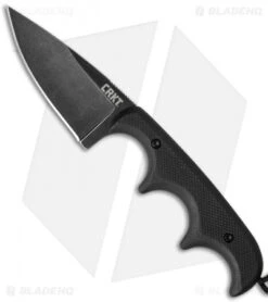 CRKT Folts Minimalist Drop Point Neck Knife Black G-10 (2" Black SW) 2384K
