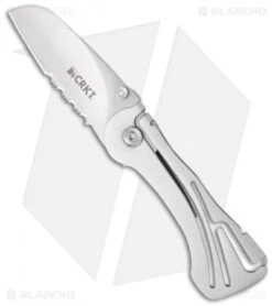 CRKT Klecker NIRK NOVO Folding Knife W/ Brushed Frame (2.75" Satin Serr) 5175