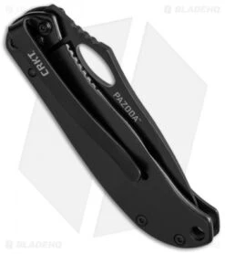 CRKT Pazoda Black Frame Lock Knife SS (2.625" Black) 6480K -CRKT Knives Store crkt 6480k side cm