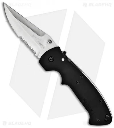 CRKT Crawford Kasper Liner Lock Knife (3.75" Satin Serr) 6783SZ 1 CRKT Crawford Kasper Liner Lock Knife (3.75" Satin Serr) 6783SZ