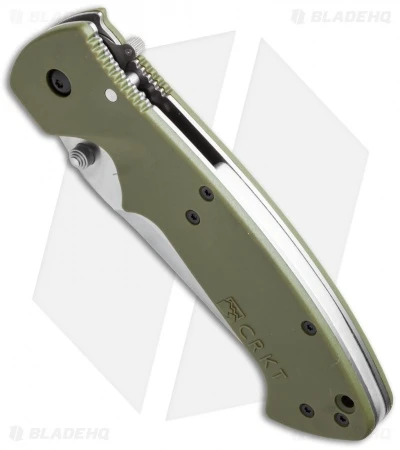 CRKT Crawford Kasper Liner Lock Knife OD Green Zytel (3.75" Satin) 6773SOD 2 CRKT Crawford Kasper Liner Lock Knife OD Green Zytel (3.75" Satin) 6773SOD - Image 2