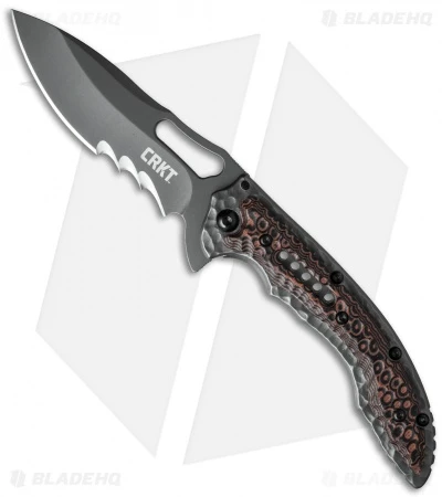 CRKT Ikoma Fossil Small Frame Lock Knife (3.41" Gray Serr) 5461 1 CRKT Ikoma Fossil Small Frame Lock Knife (3.41" Gray Serr) 5461