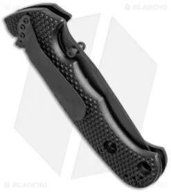 CRKT Hammond Cruiser Liner Lock Knife (3.75" Black Serr) 7914KN -CRKT Knives Store crkt hammond cruiser 7914kn side cm