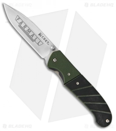 CRKT Ignitor Farmall Spring Assisted Knife Black/Green G-10 (3.38" Satin) 6850NH 1 CRKT Ignitor Farmall Spring Assisted Knife Black/Green G-10 (3.38" Satin) 6850NH