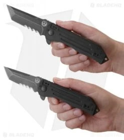 CRKT Ruger Knives 2-Stage Compact Tanto Flipper Knife (3.25" Black Serr) R2104K -CRKT Knives Store crkt ruger r2103k hand cm 1