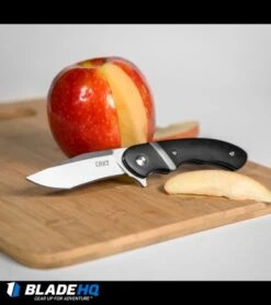 CRKT Philip Booth Snarky Recurve Liner Lock Flipper Knife (3.25" Satin) 7280 -CRKT Knives Store crkt snarky recurve 7280 BHQ 71233 apple dl