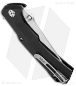 CRKT Tighe Tac Two Tanto Flipper Button Lock Knife GRN (3.25" Satin) 5235 -CRKT Knives Store crkt tighe tac two tanto 5235 side cm